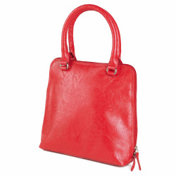 Sac cuir embossé rubis