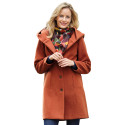 Manteau érable à capuche longueur mi-long