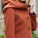 Manteau érable à capuche longueur mi-long