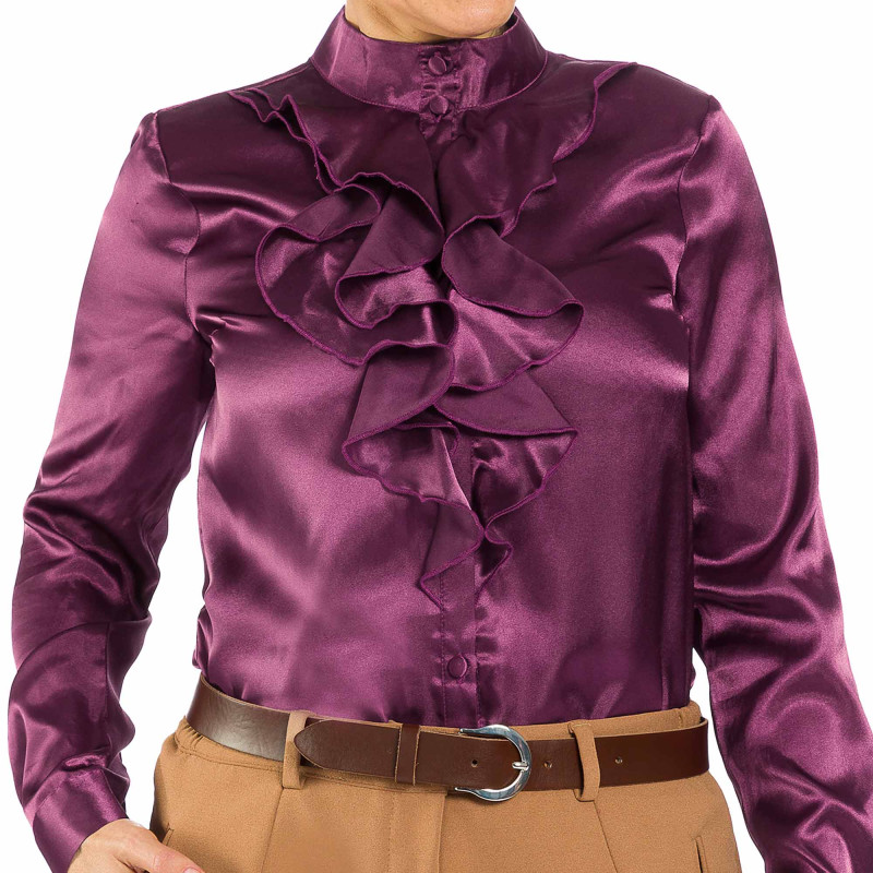 Chemisier satin améthyste