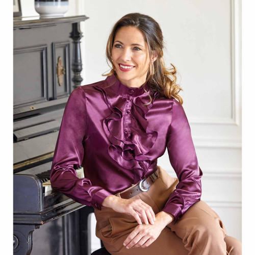 Chemisier satin améthyste