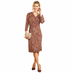 Robe drapée extensible Ambre