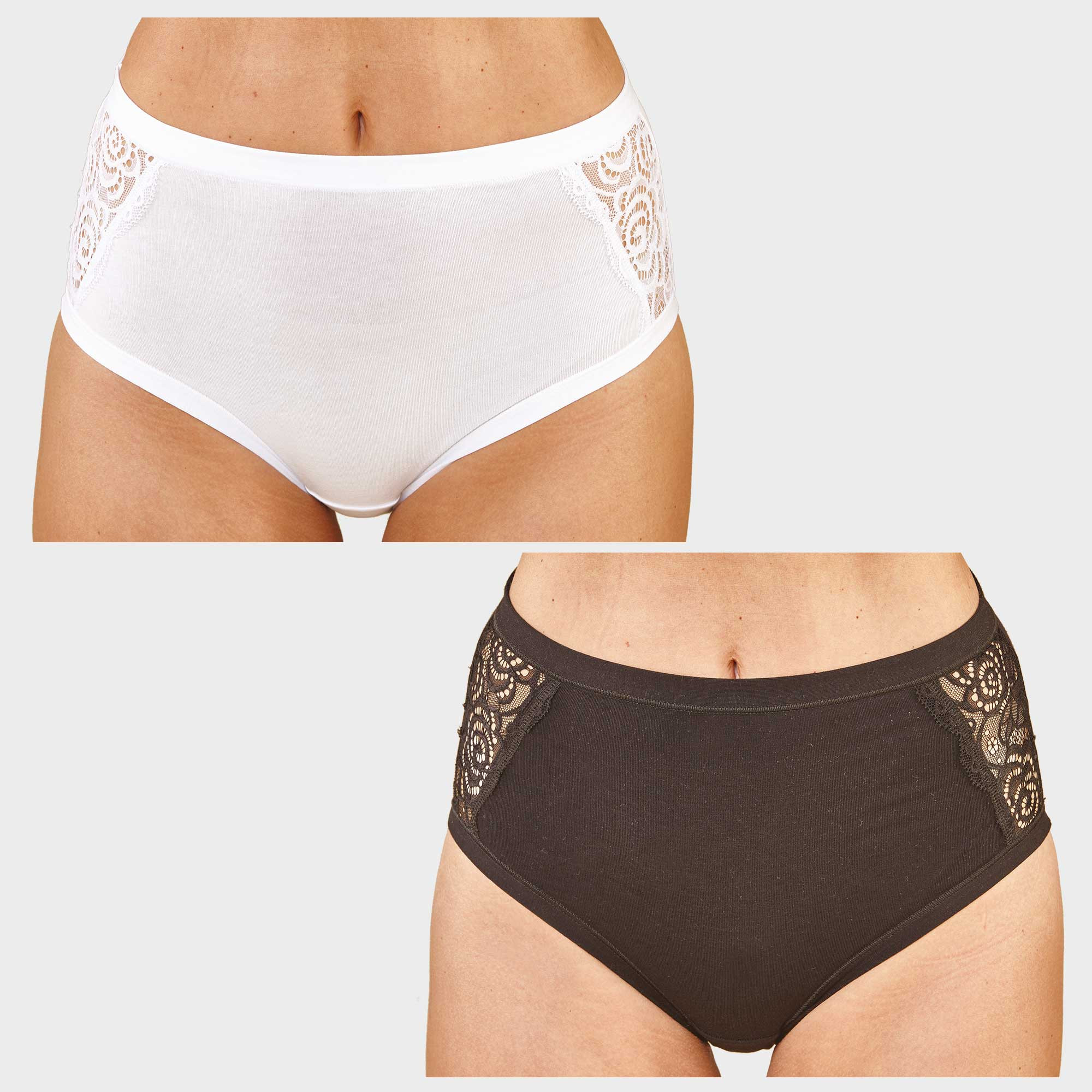 Culottes hautes dentelle les 2