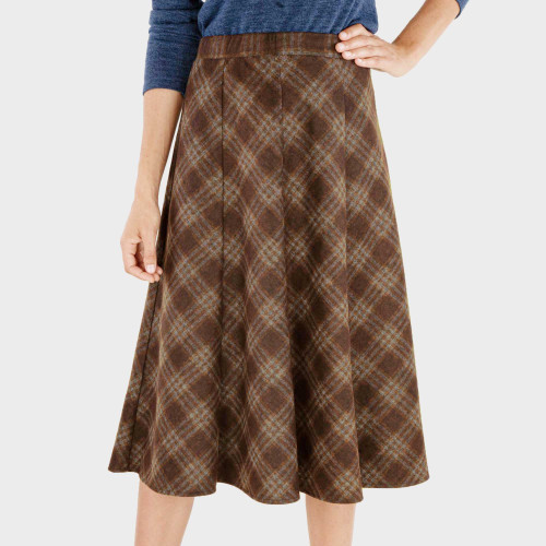 Jupe carreaux toucher flanelle