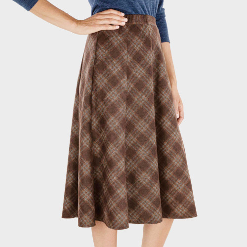 Jupe carreaux toucher flanelle