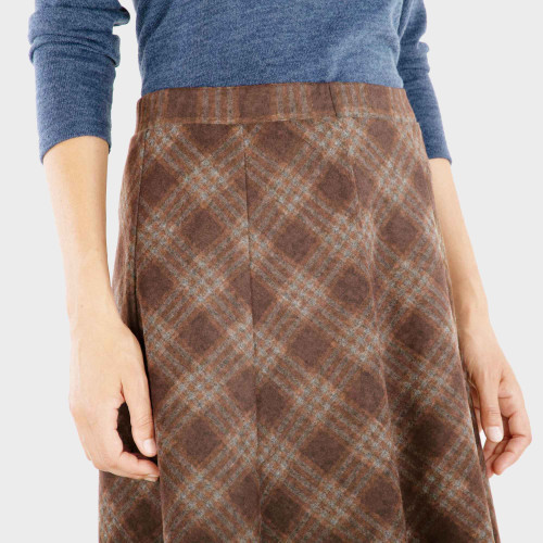 Jupe carreaux toucher flanelle