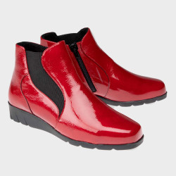 Bottines cuir verni