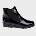 Bottines cuir verni
