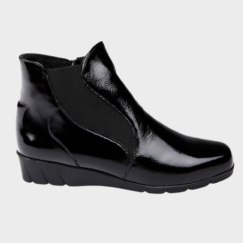 Bottines cuir verni