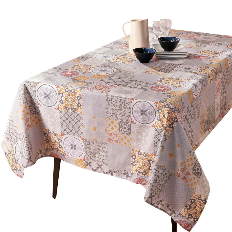 Nappe antitache Carreaux de ciment ronde