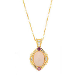 Collier Quartz & Rubis