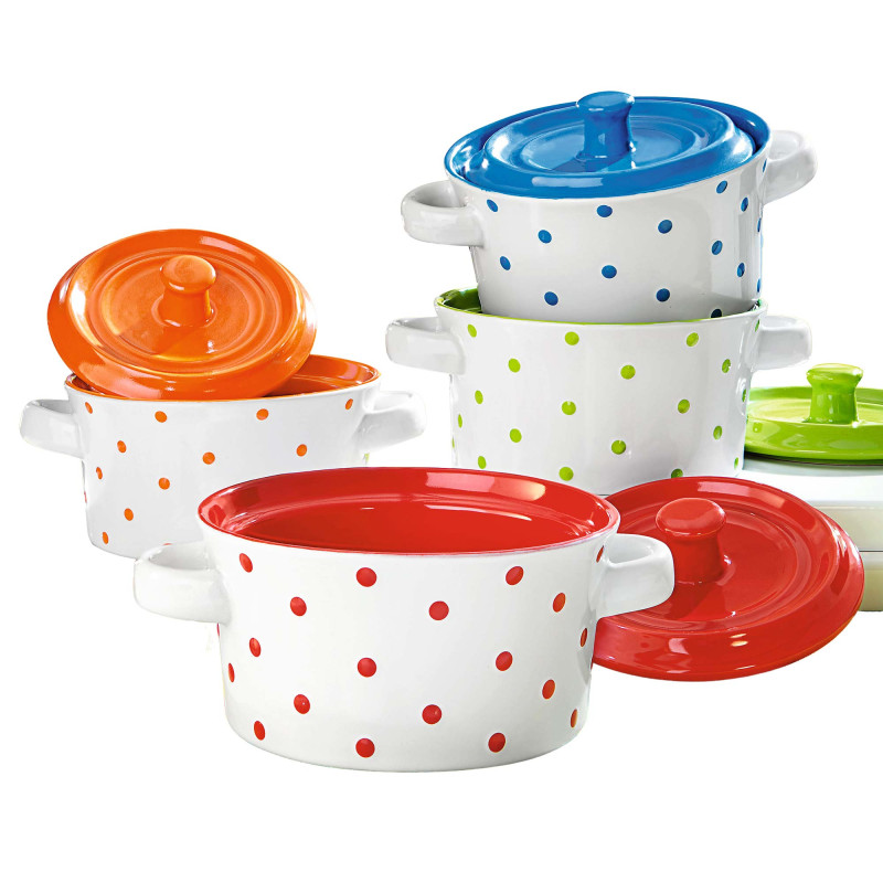 Mini-cocottes colorées - les 4