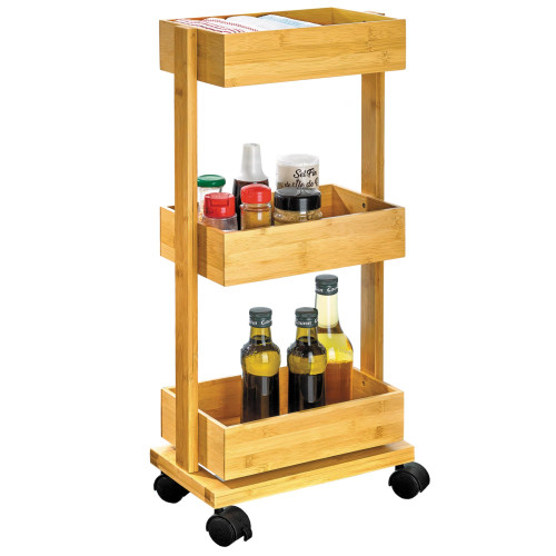 Desserte multifonction bambou