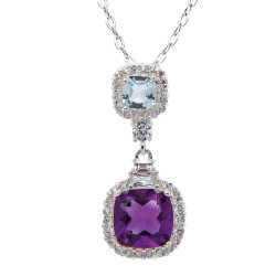 Collier Topaze & Améthyste