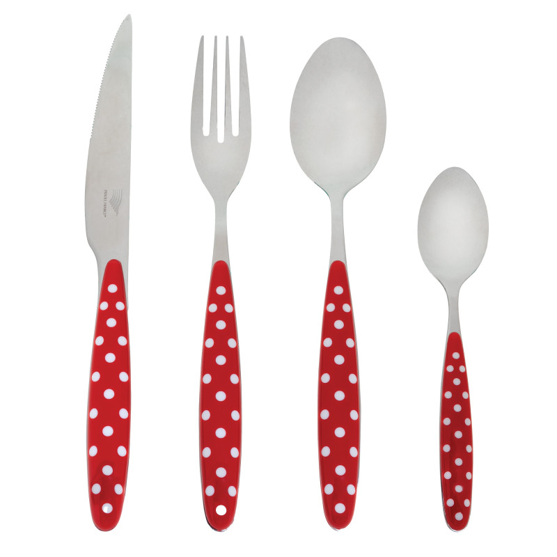 Ménagère à pois 24 pièces