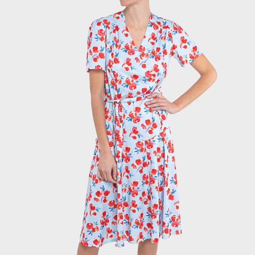 Robe cache-coeur Coquelicot
