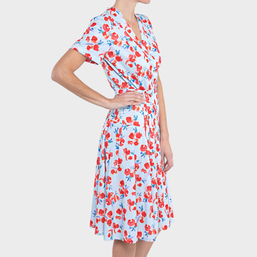 Robe cache-coeur Coquelicot