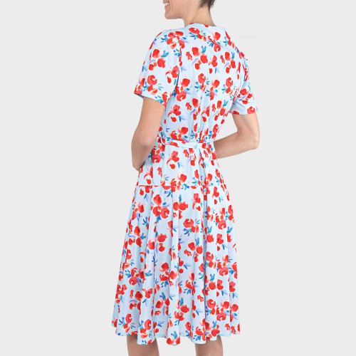 Robe cache-coeur Coquelicot