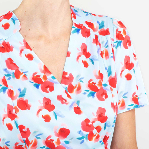 Robe cache-coeur Coquelicot