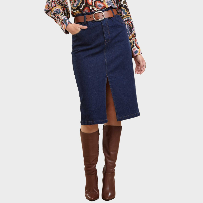 Jupe droite denim