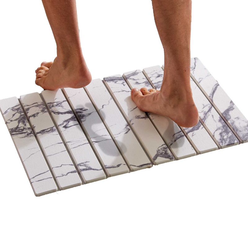 Caillebotis diatomite «marbre» (60 x 39 cm)