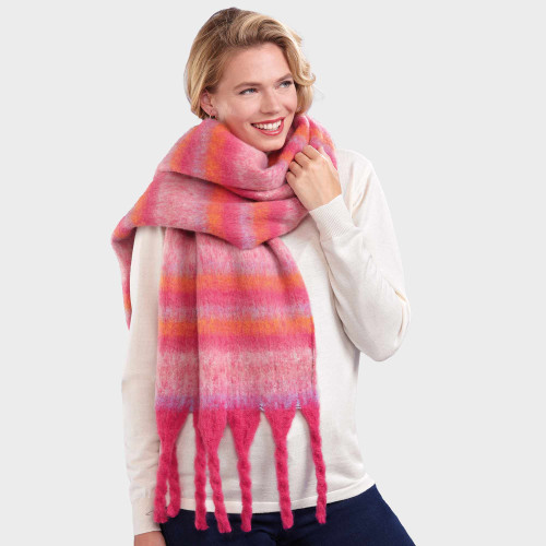 Maxi écharpe rayée