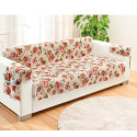 Protège-canapé fleuri  3 places (180  x 154 cm)