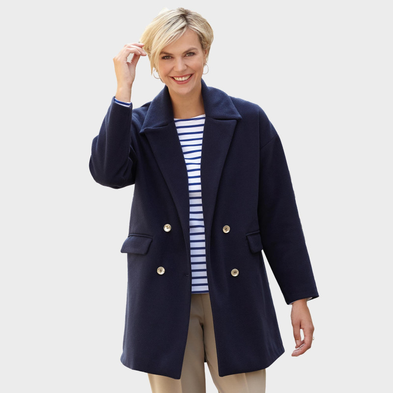 Caban croisé marine