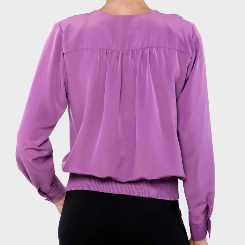 Chemisier blousant volanté