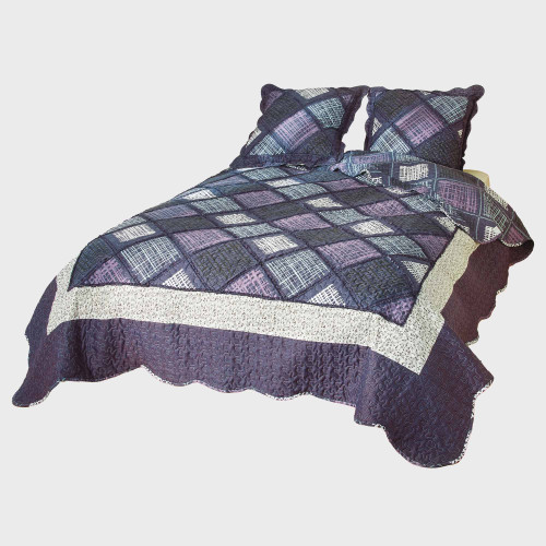 Couvre-lit patchwork + 2 Taies offertes