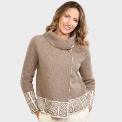 Gilet laine col châle