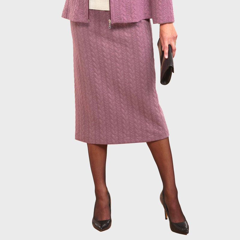 Jupe maille bois de rose