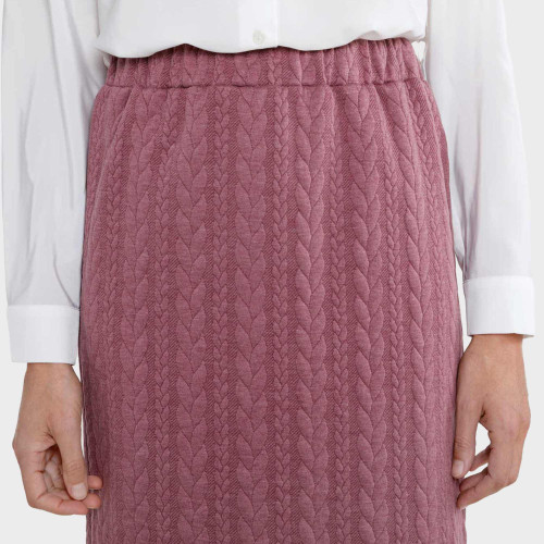 Jupe maille bois de rose