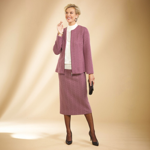 Jupe maille bois de rose