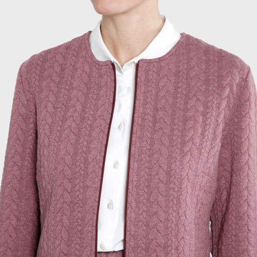 Veste maille bois de rose