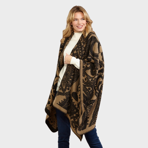 Poncho réversible Cachemire