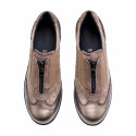 Chaussures zippées bronze