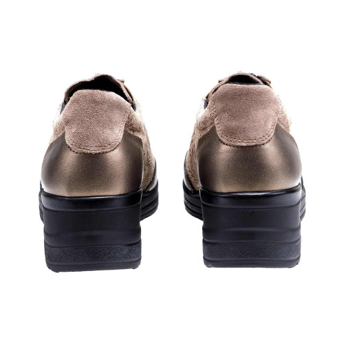 Chaussures zippées bronze