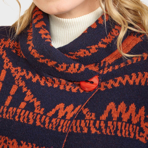 Manteau-cardigan jacquard