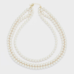 Collier de perles 3 rangs