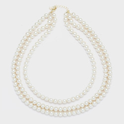 Collier de perles 3 rangs