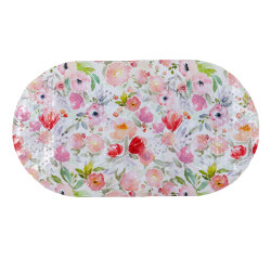 Tapis de baignoire fleuri