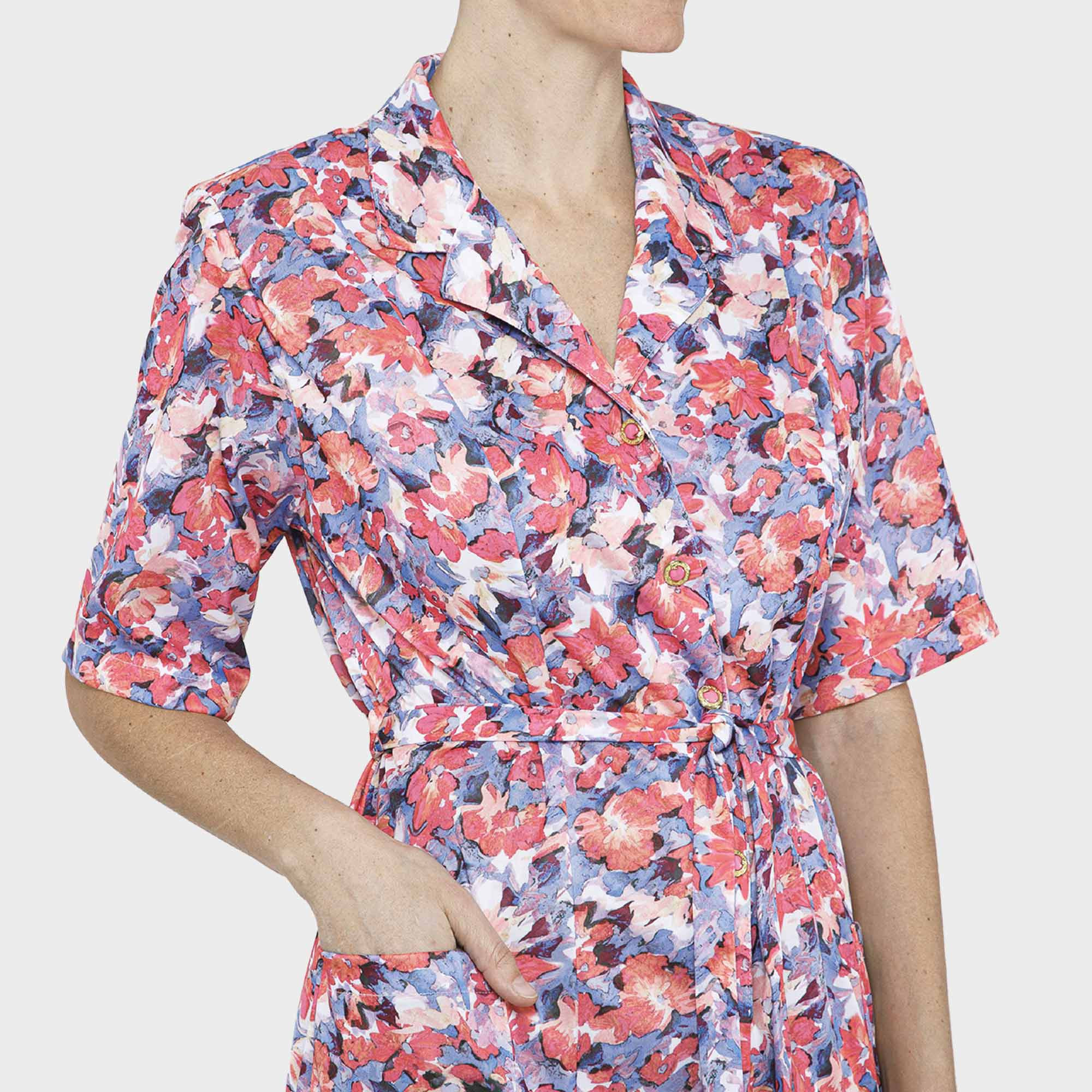 Chemisier Femme Fleuri Cotswold Collections Taille 16 – Manches Longues, 100% Coton