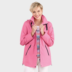 Parka imperméable rose