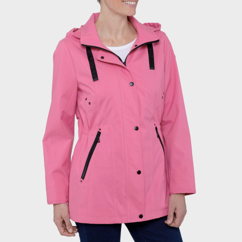 Parka imperméable rose