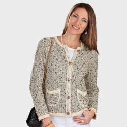 Cardigan maille couture