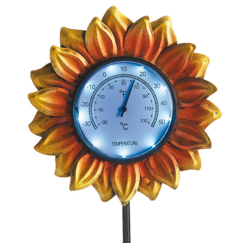 Thermomètre tournesol solaire