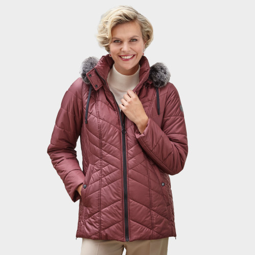 Doudoune mi-longue Grenat