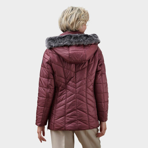 Doudoune mi-longue Grenat