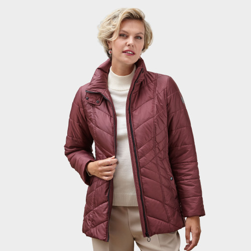 Doudoune mi-longue Grenat